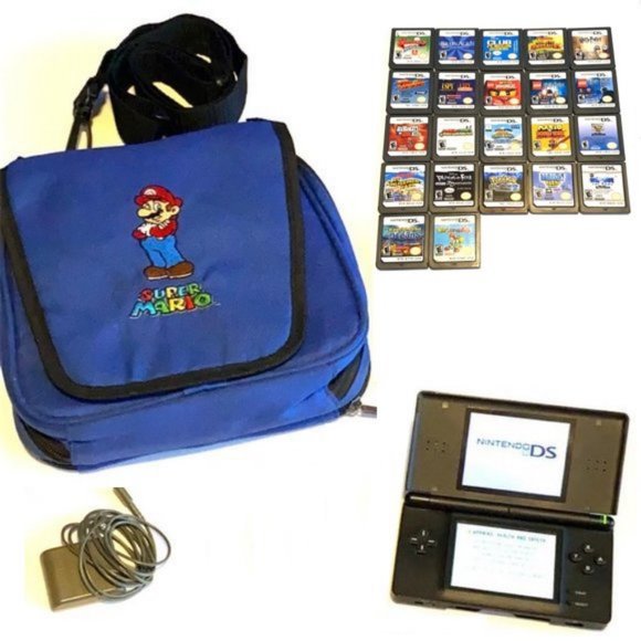 Nintendo Other - Nintendo Black DS Lite System with 22 Game Bundle **Pokemon Black Version 2**